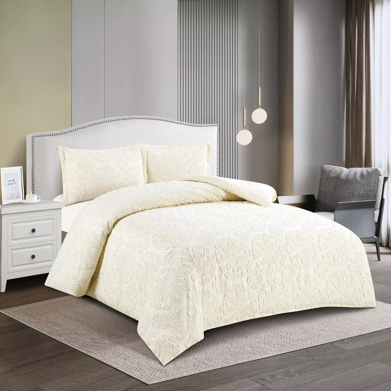 Luxury Embroidered Bedding Set - Quilt Cover and Duvet Cover (4 Piece) Dorri bedding bedsheets